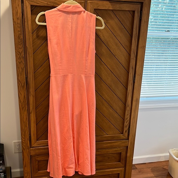 DKNY size 6 Sleeveless Coral Wrap Dress - Picture 4 of 5